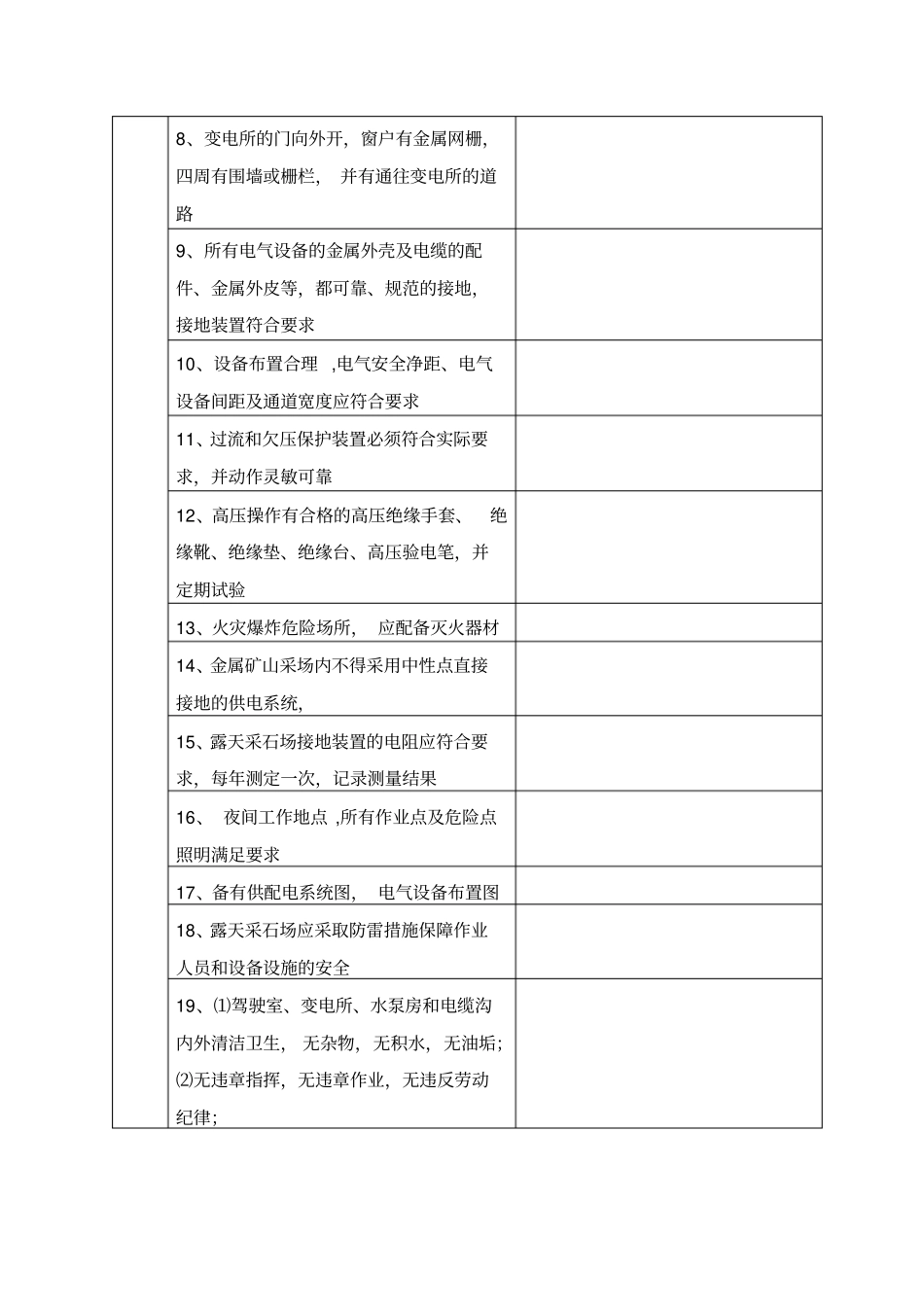 小型露天采石场现场安全检查表_第3页