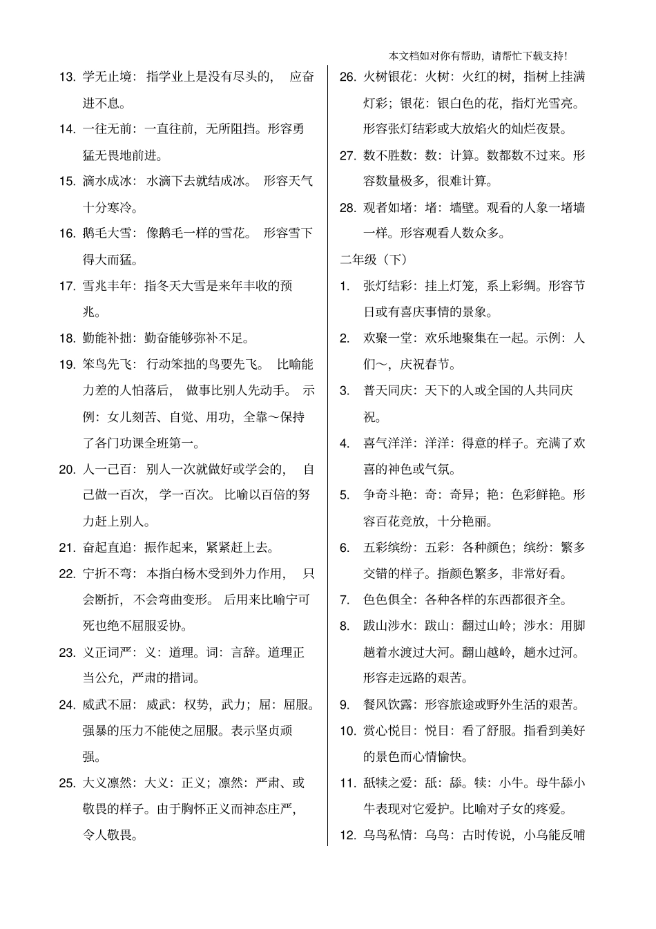 小学16年级成语大全_第3页
