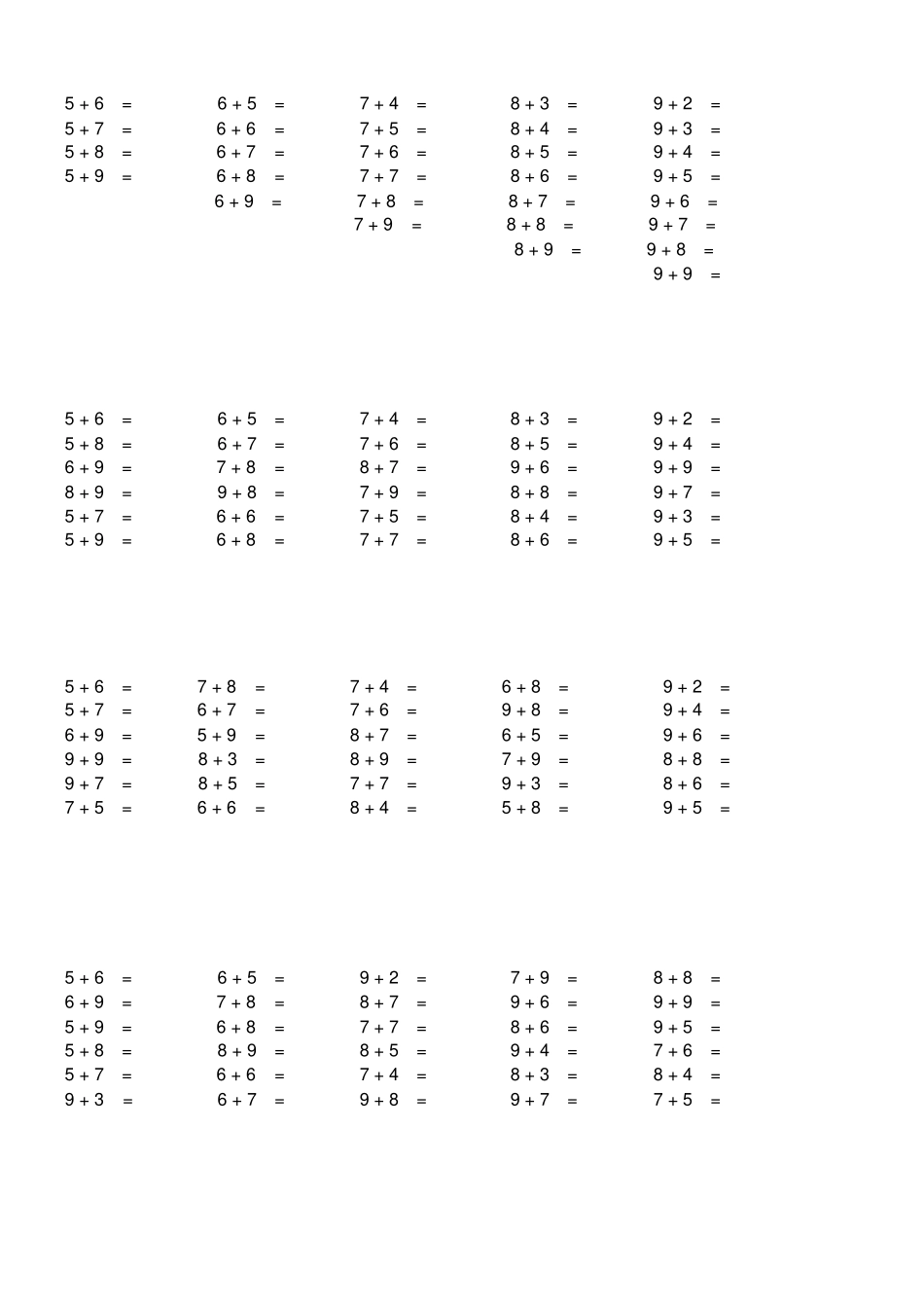 小学一年级凑十法_第2页