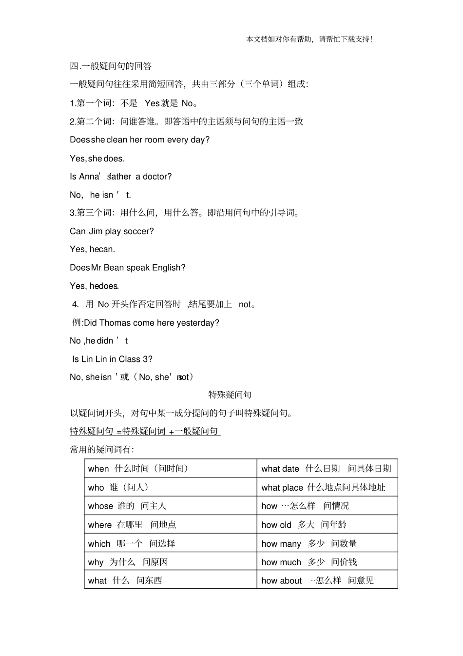 小学一般疑问句_第2页