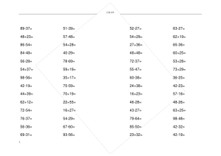 小学二年级数学上册口算题54