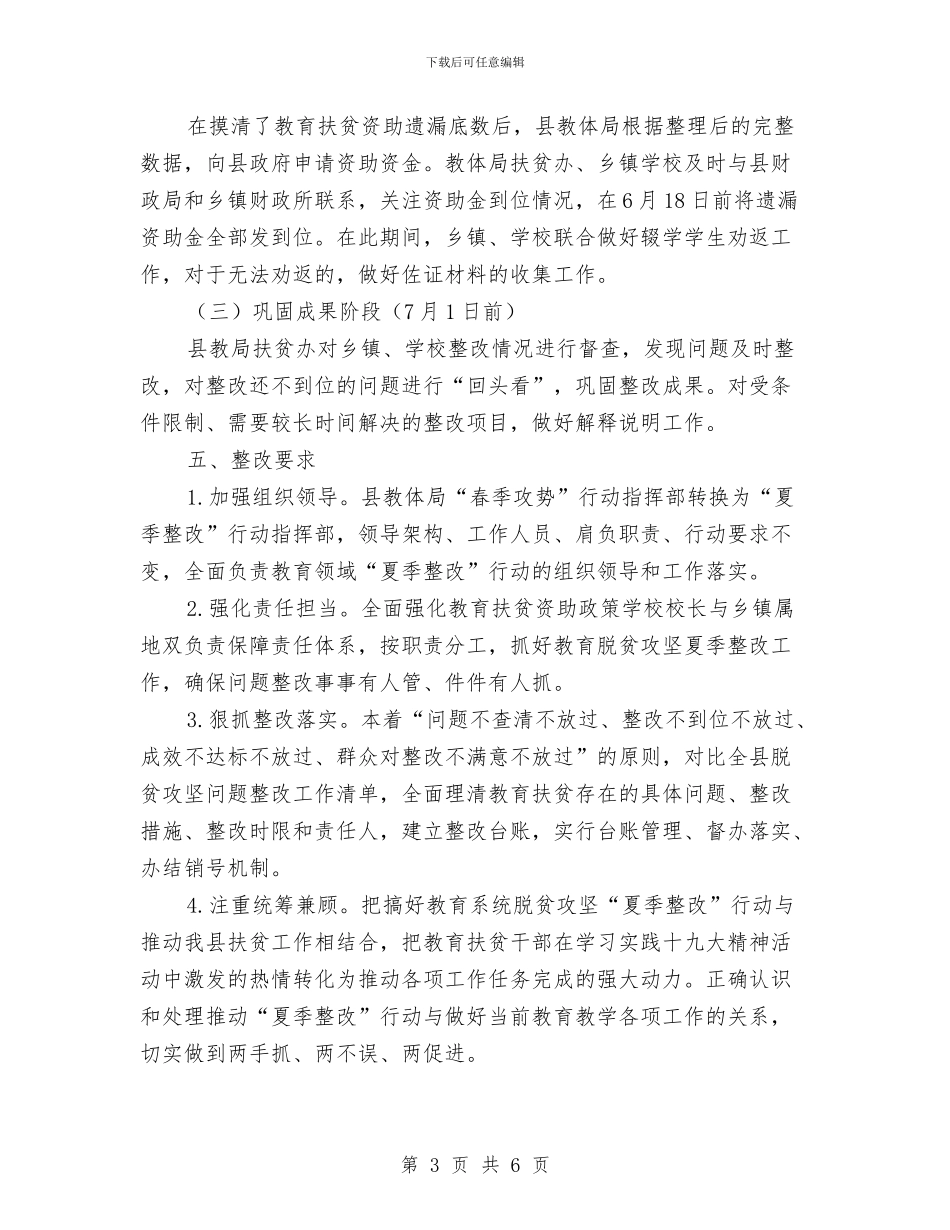 脱贫攻坚“夏季整改”行动方案与脱贫攻坚专项督查方案汇编_第3页