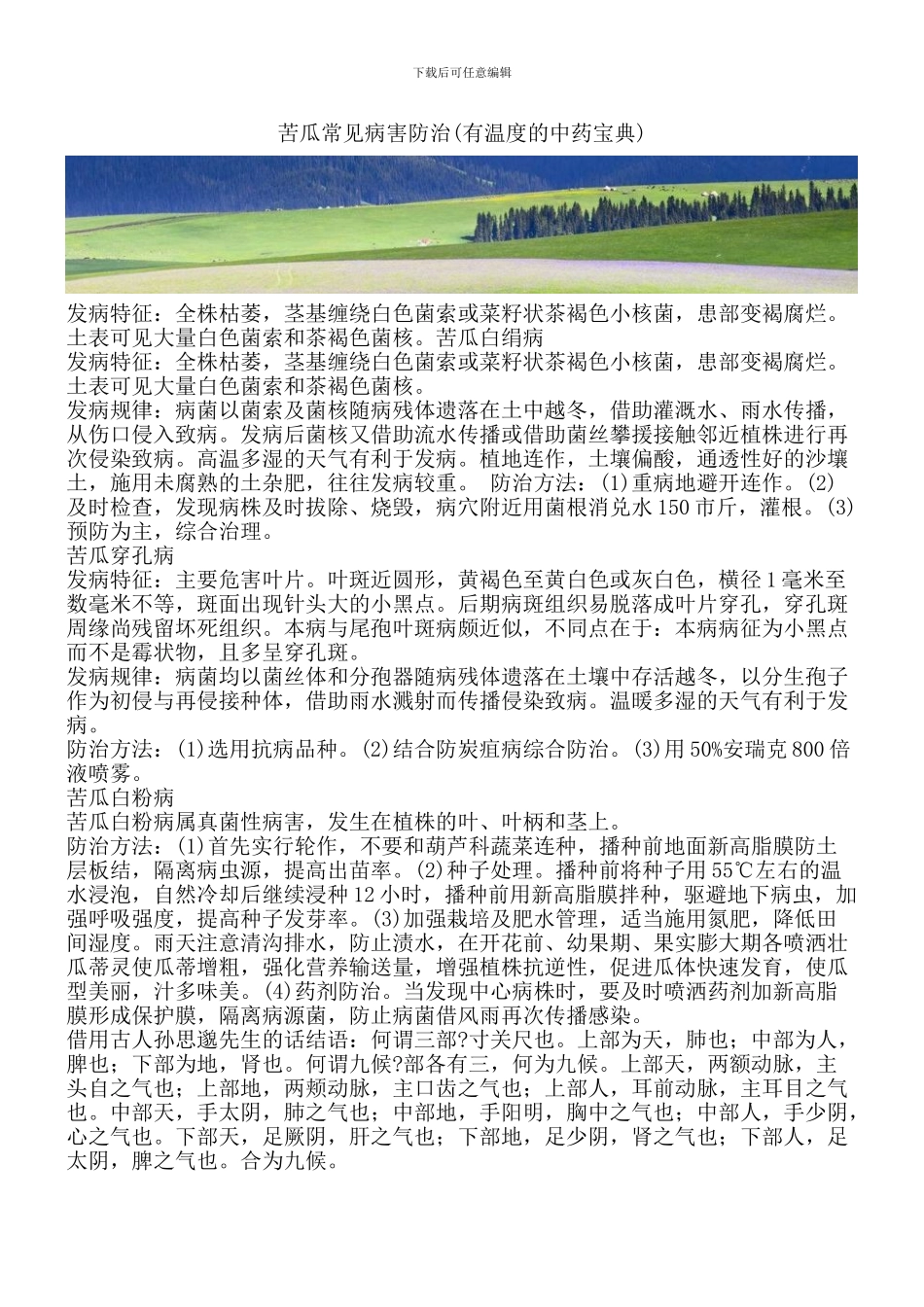 苦瓜常见病害防治_第1页