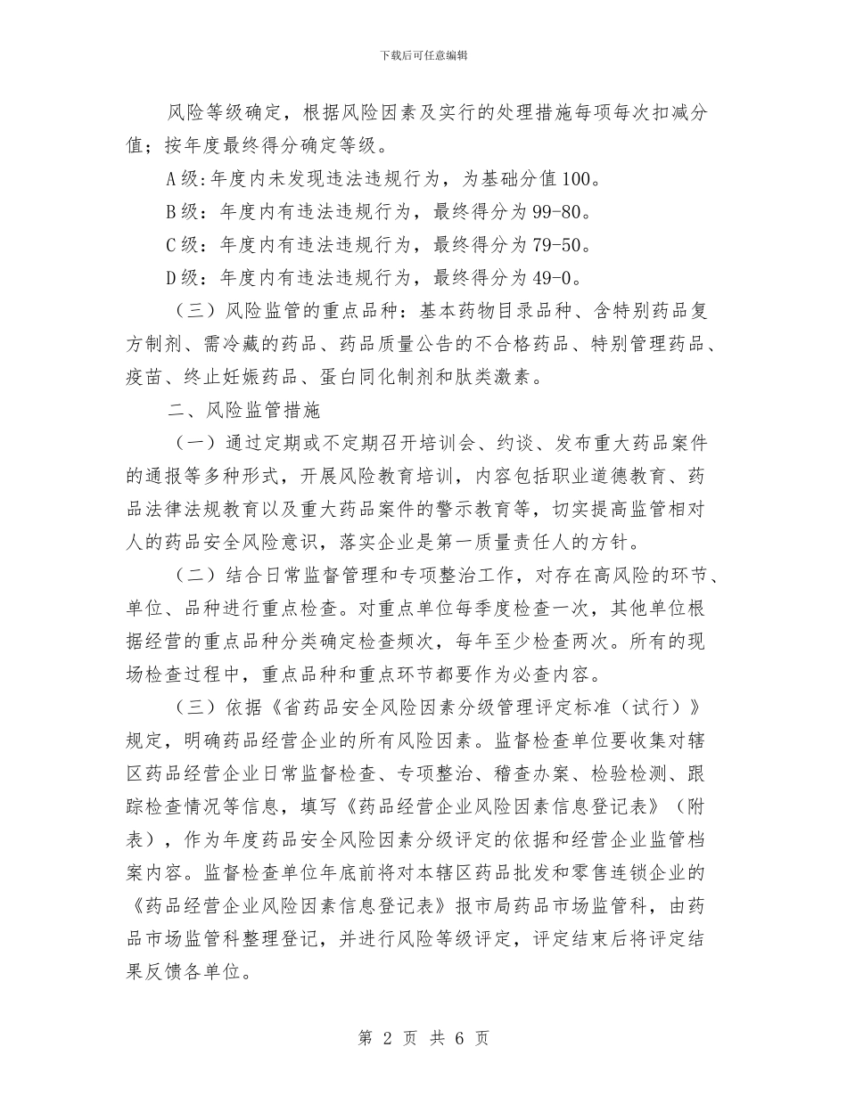 药品市场风险监管工作意见与药品招标年度工作总结范文汇编_第2页