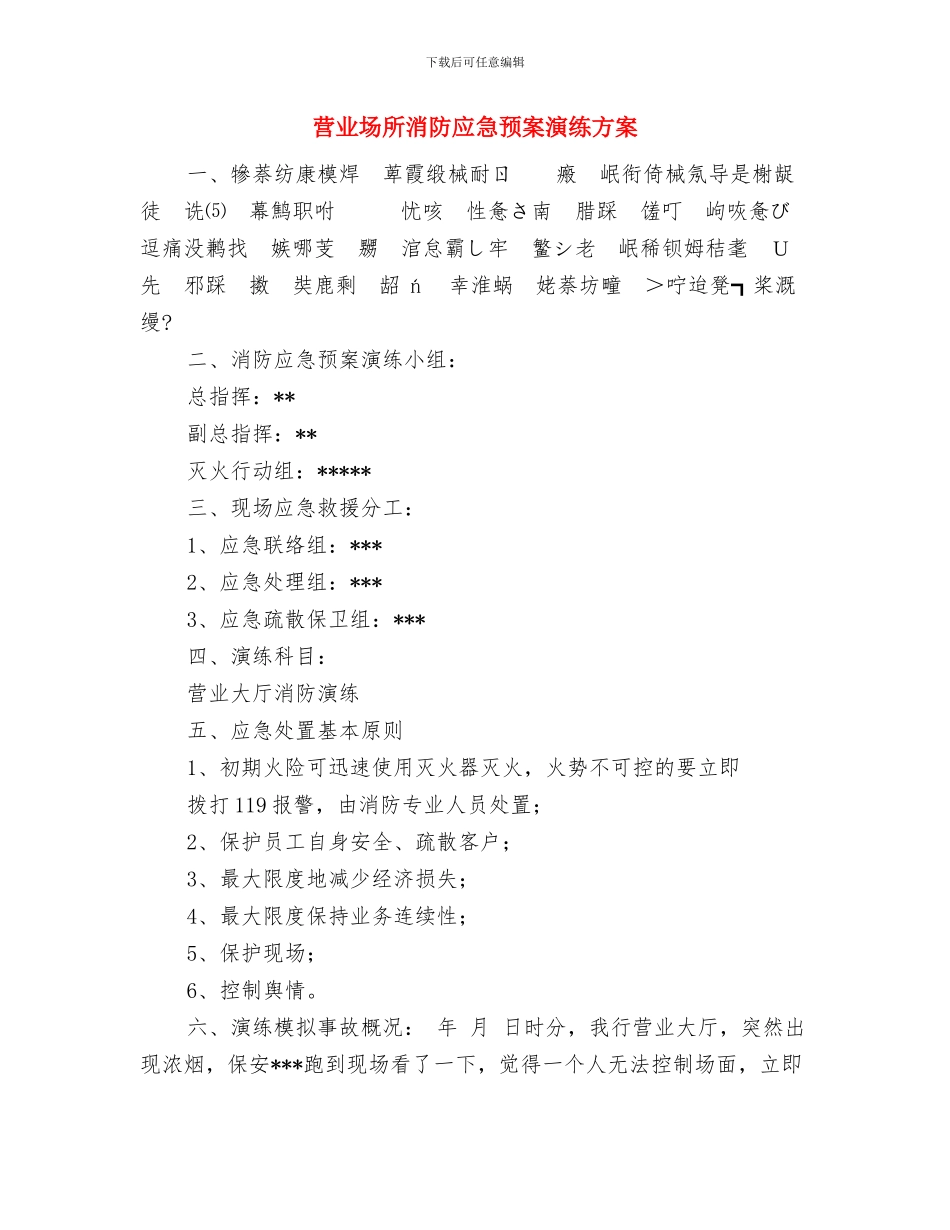 莫让“应急预案”变了味与营业场所消防应急预案演练方案汇编_第3页