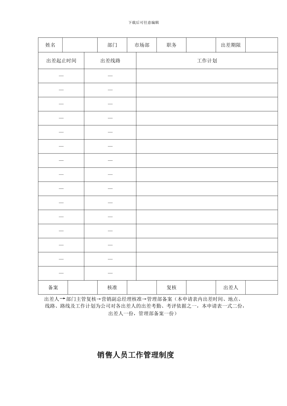 营销中心岗位人员出差规定及标准_第2页