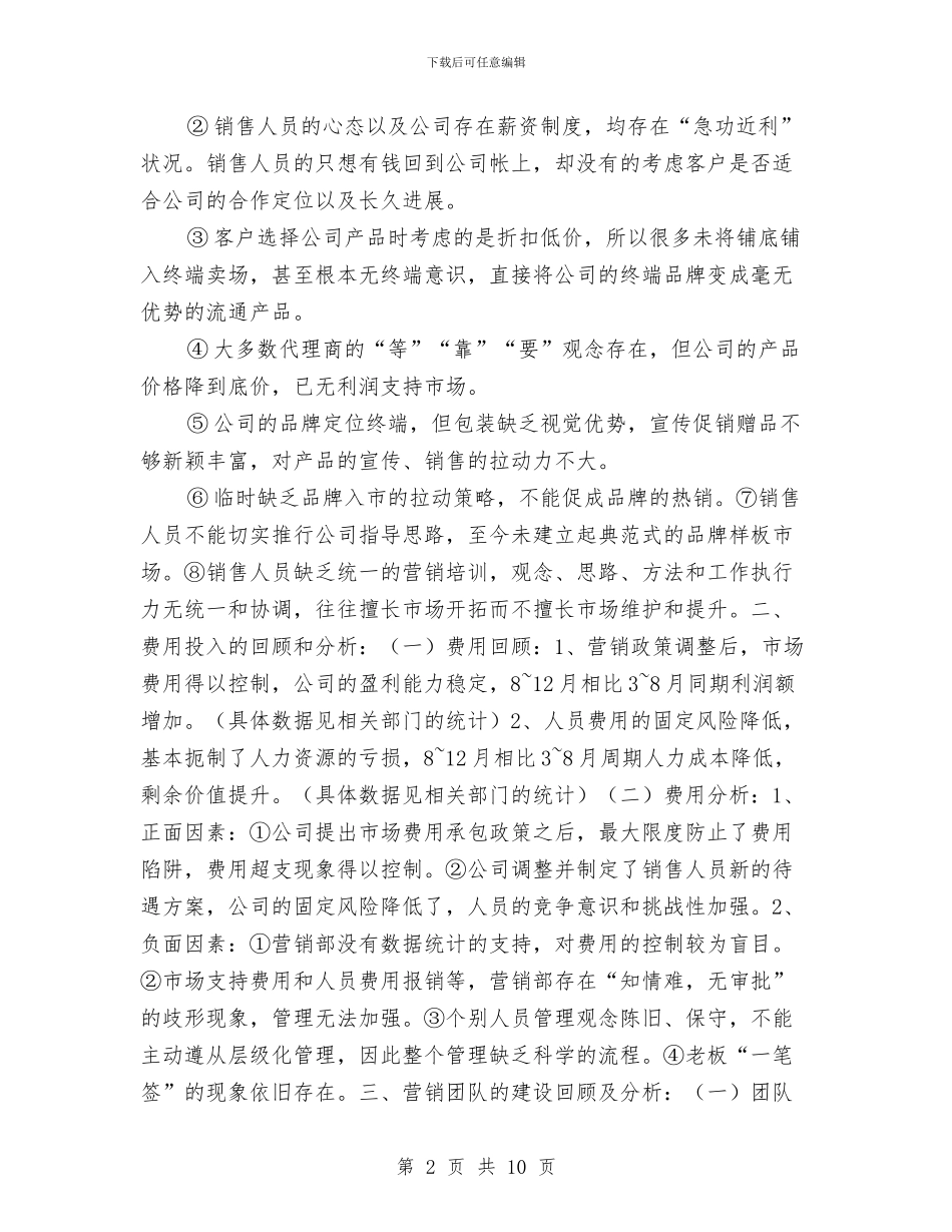 营销总监2024年个人年终总结与营销总监个人工作总结范文汇编_第2页