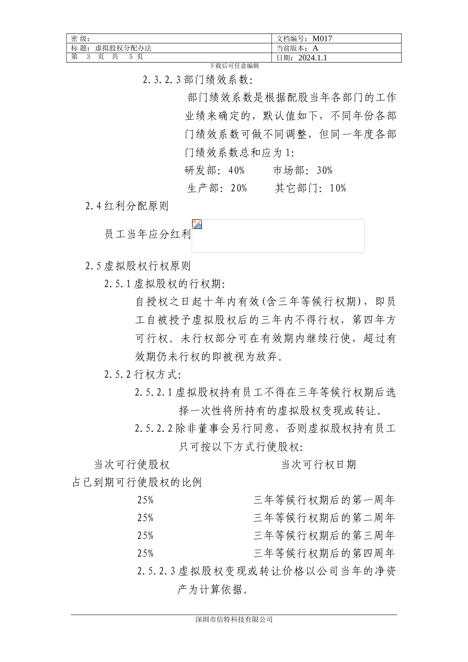 虚拟股权分配办法_第3页