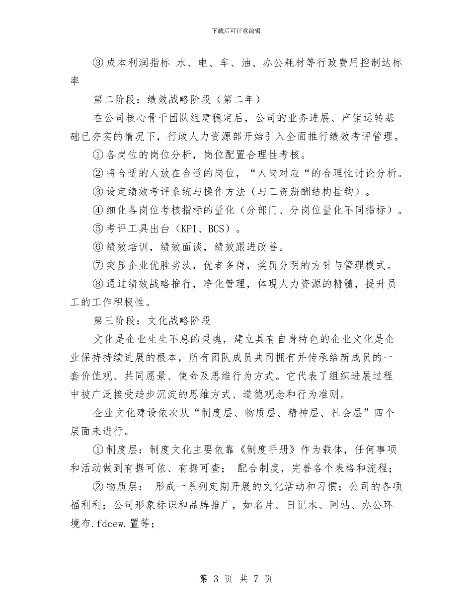 行政人力资源部工作计划推荐与行政人员下周工作计划汇编_第3页