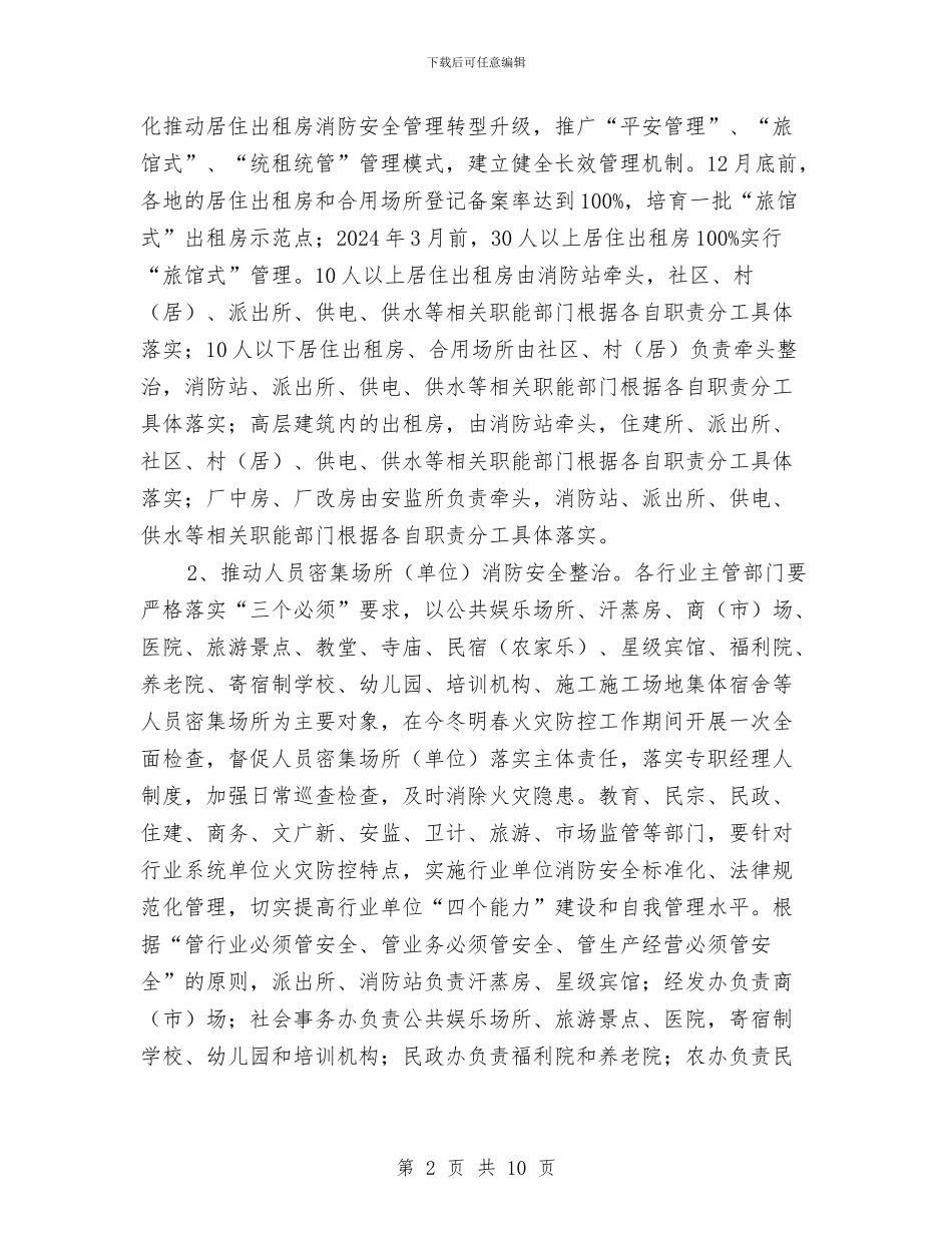 街道2024年今冬明春火灾防控工作方案与街道2024年党的基层组织及党风廉政建设目标责任书汇编_第2页