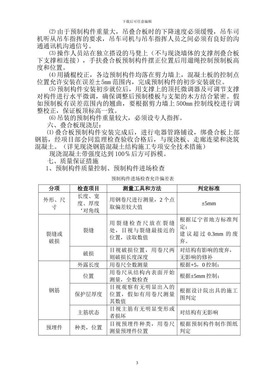 装配式叠合板安装施工方案_第3页