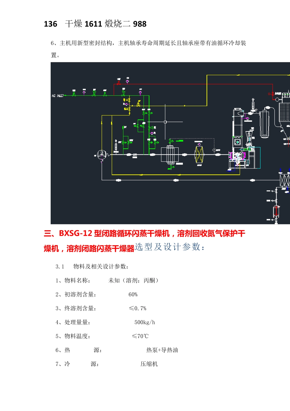 BXSG-12型闭路循环闪蒸干燥机,溶剂回收氮气保护干燥机_第2页