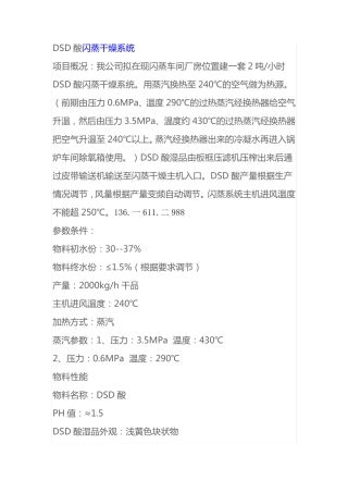 DSD酸闪蒸干燥机系统