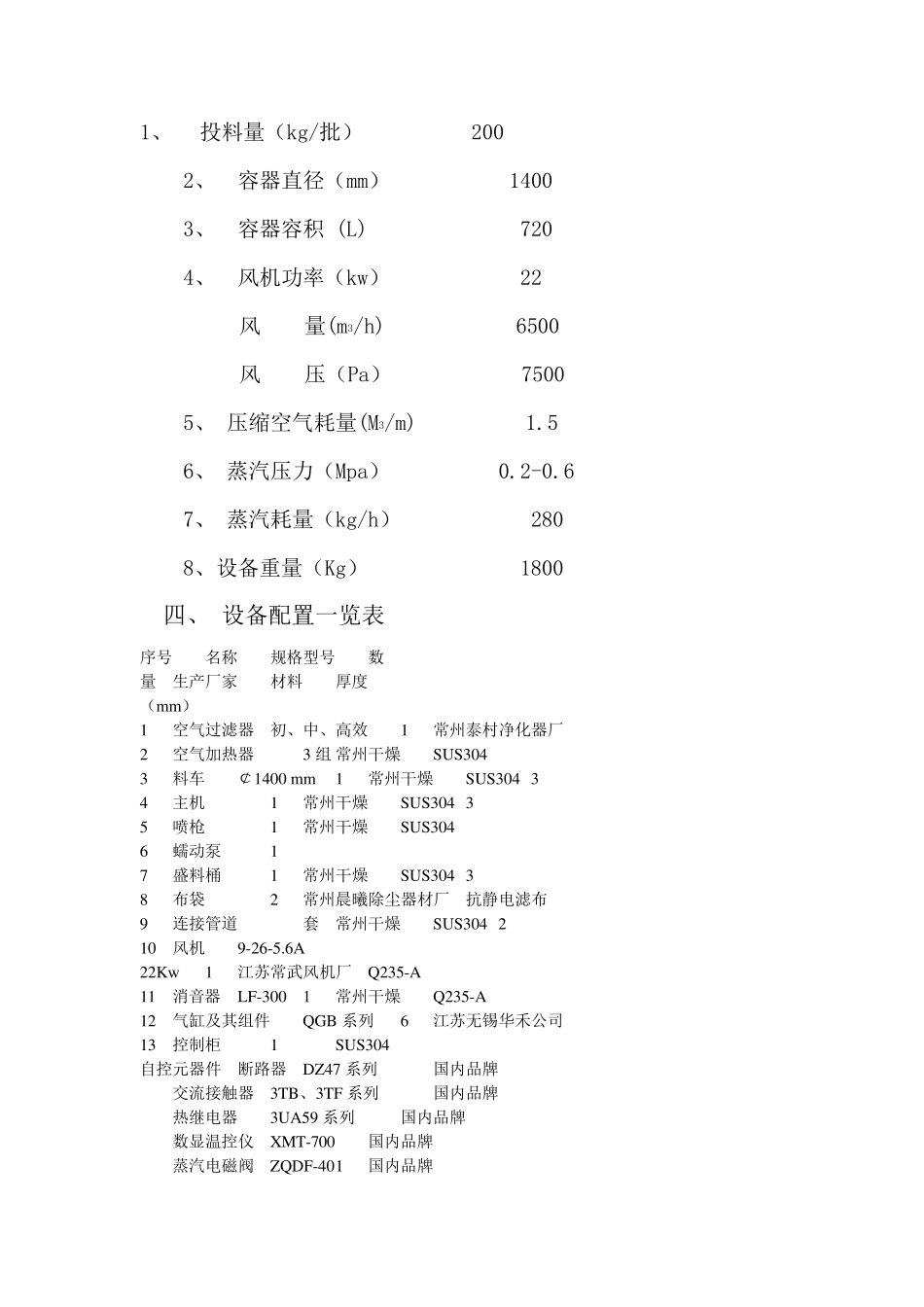 FL-200沸腾制粒机 技术文件_第2页