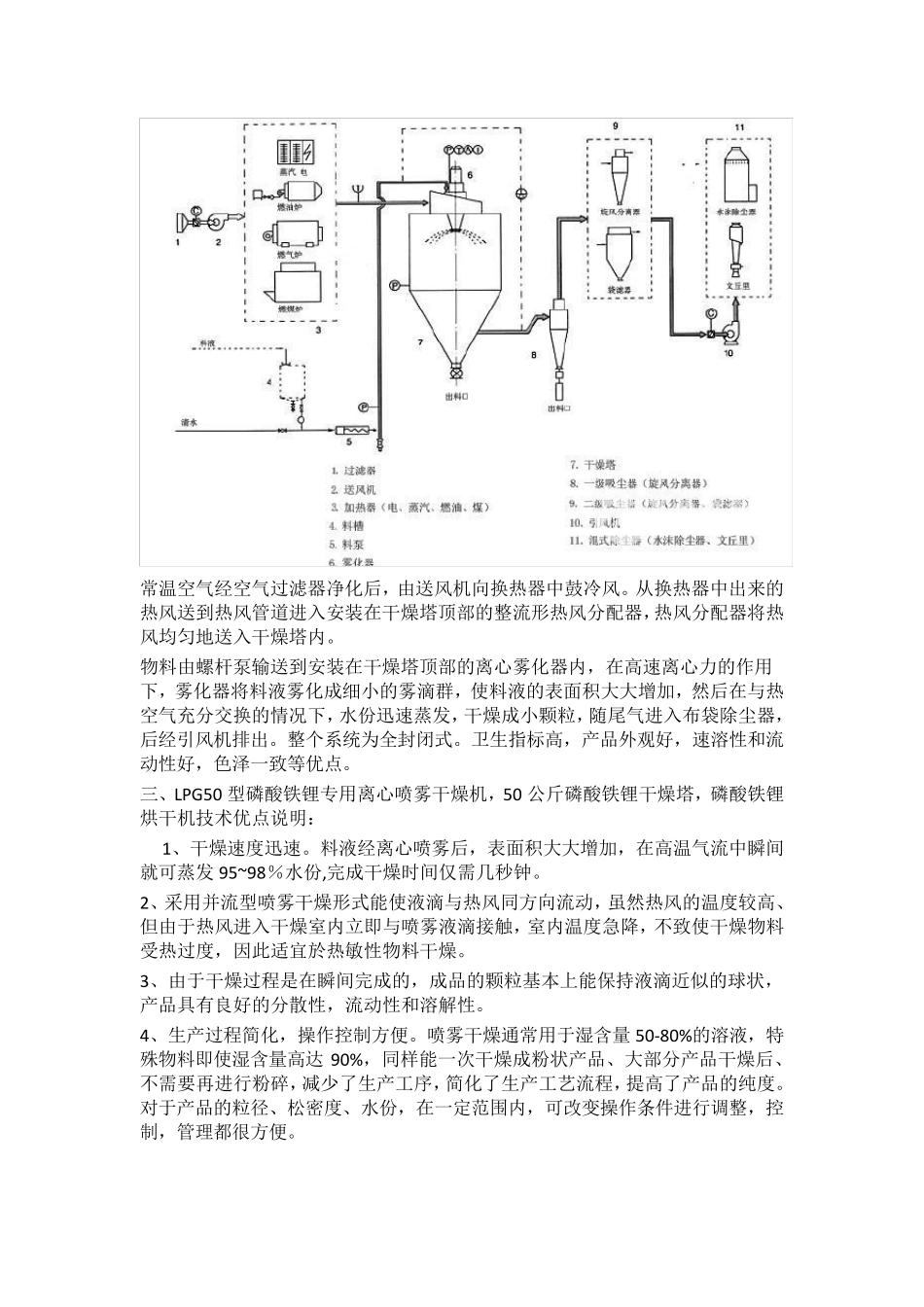 LPG50型磷酸铁锂专用离心喷雾干燥机,磷酸铁锂烘干机_第2页