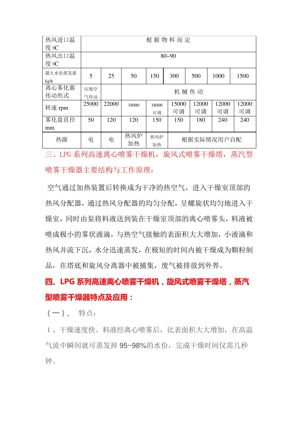 LPG系列高速离心喷雾干燥机 厂家直销   蒸汽加热_第2页