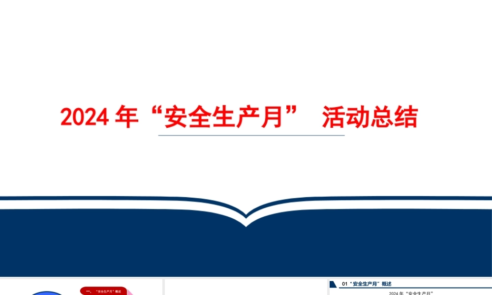 2024年“安全生产月“活动总结课件