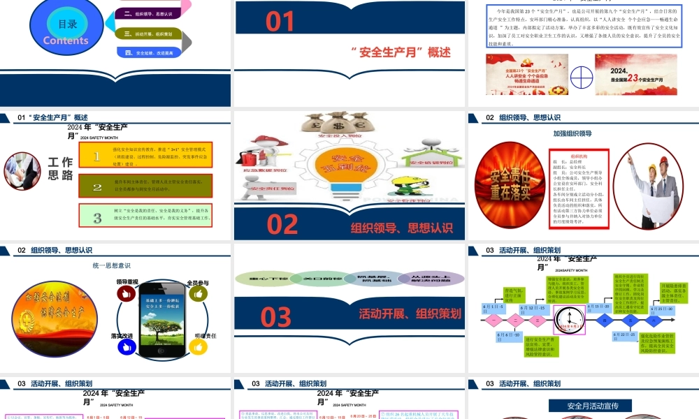2024年“安全生产月“活动总结课件