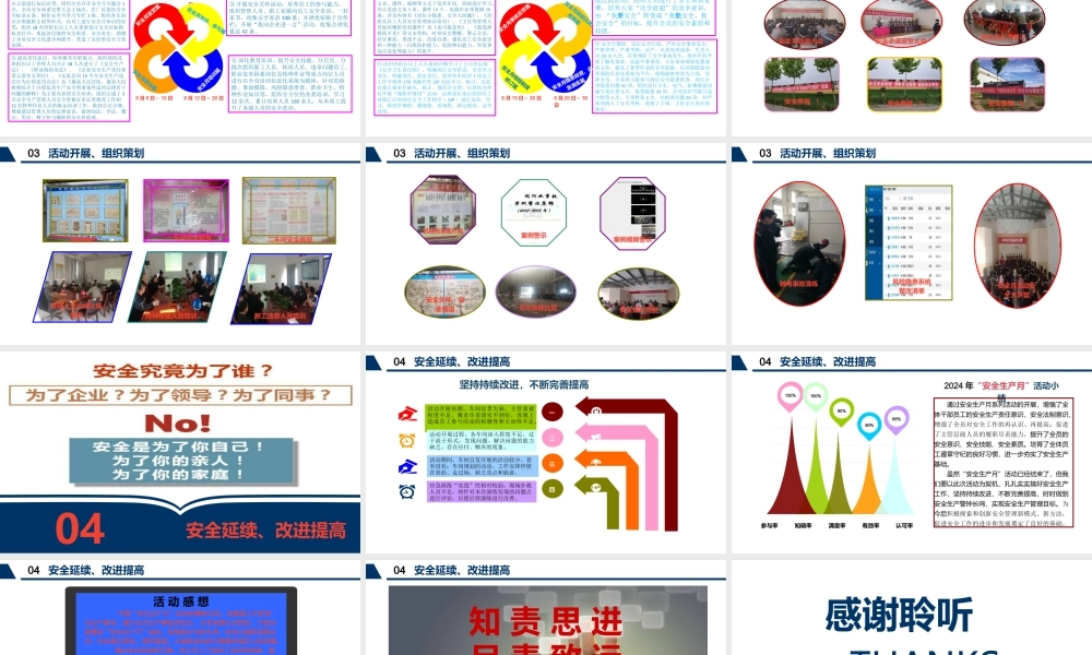 2024年“安全生产月“活动总结课件