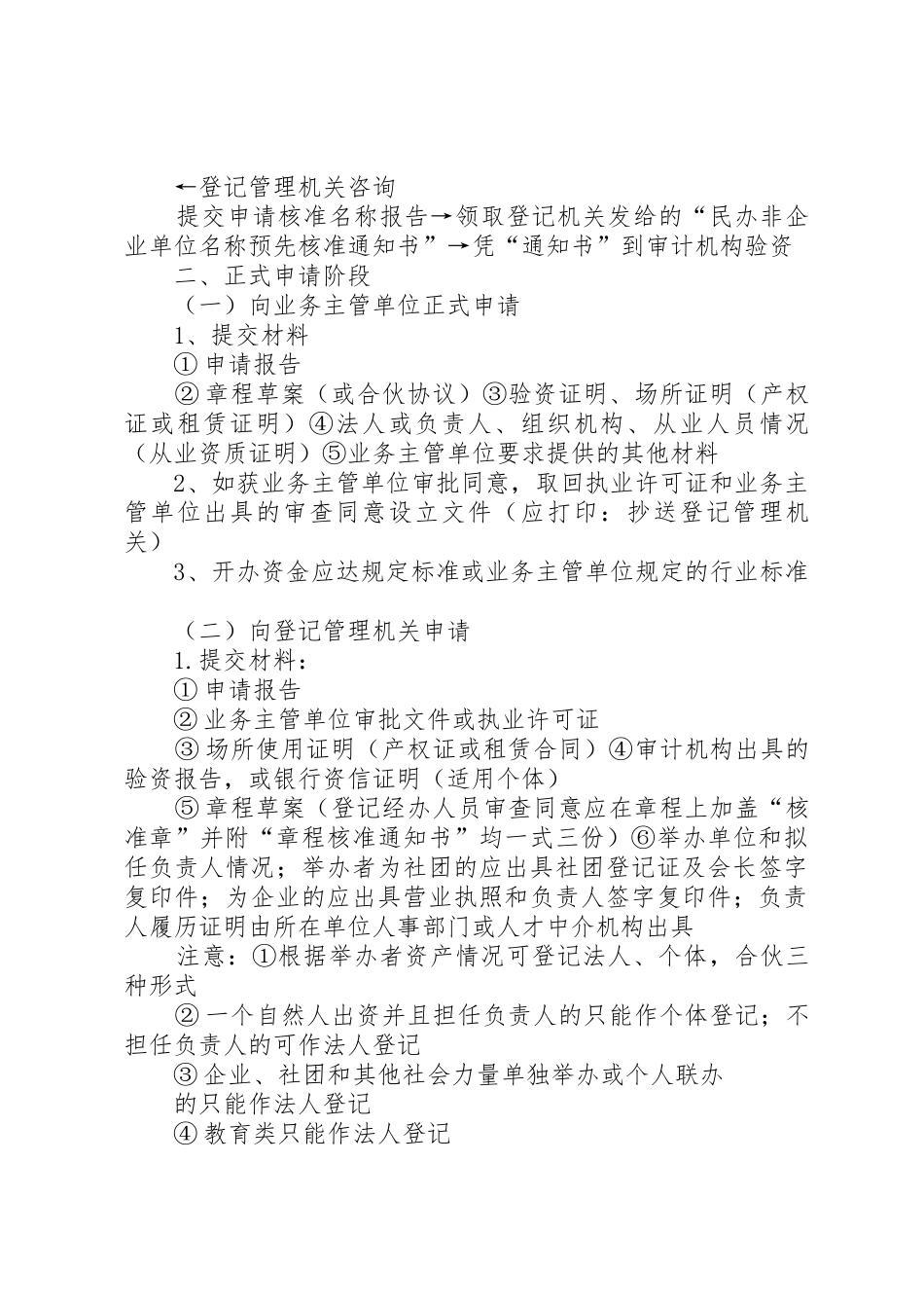 申请成立协会的条件及需提供材料和办事程序_第2页