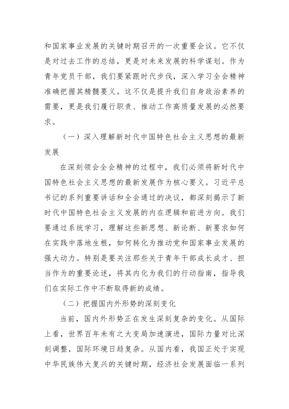 青年理论小组党的二十届三中全会精神学习研讨会发言材料_第2页
