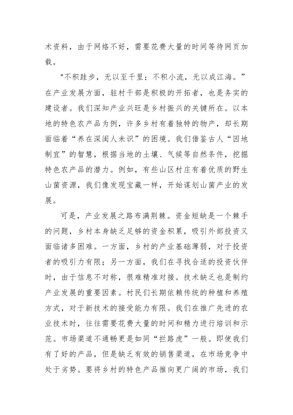 驻村干部代表发言：乡村振兴的“先锋队”与“主力军”_第2页