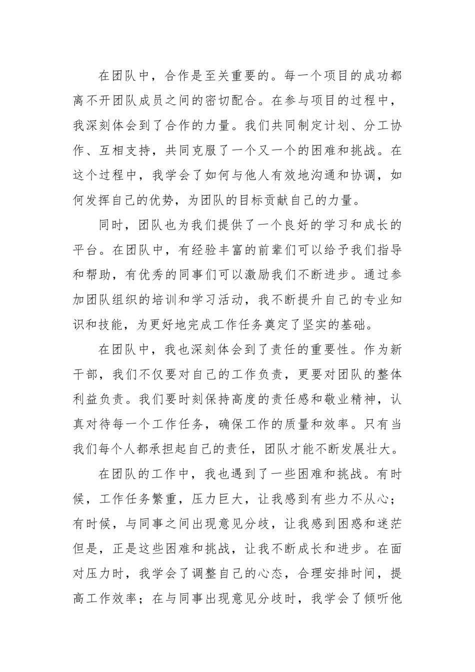 新干部工作感悟：在团队中绽放光彩_第2页