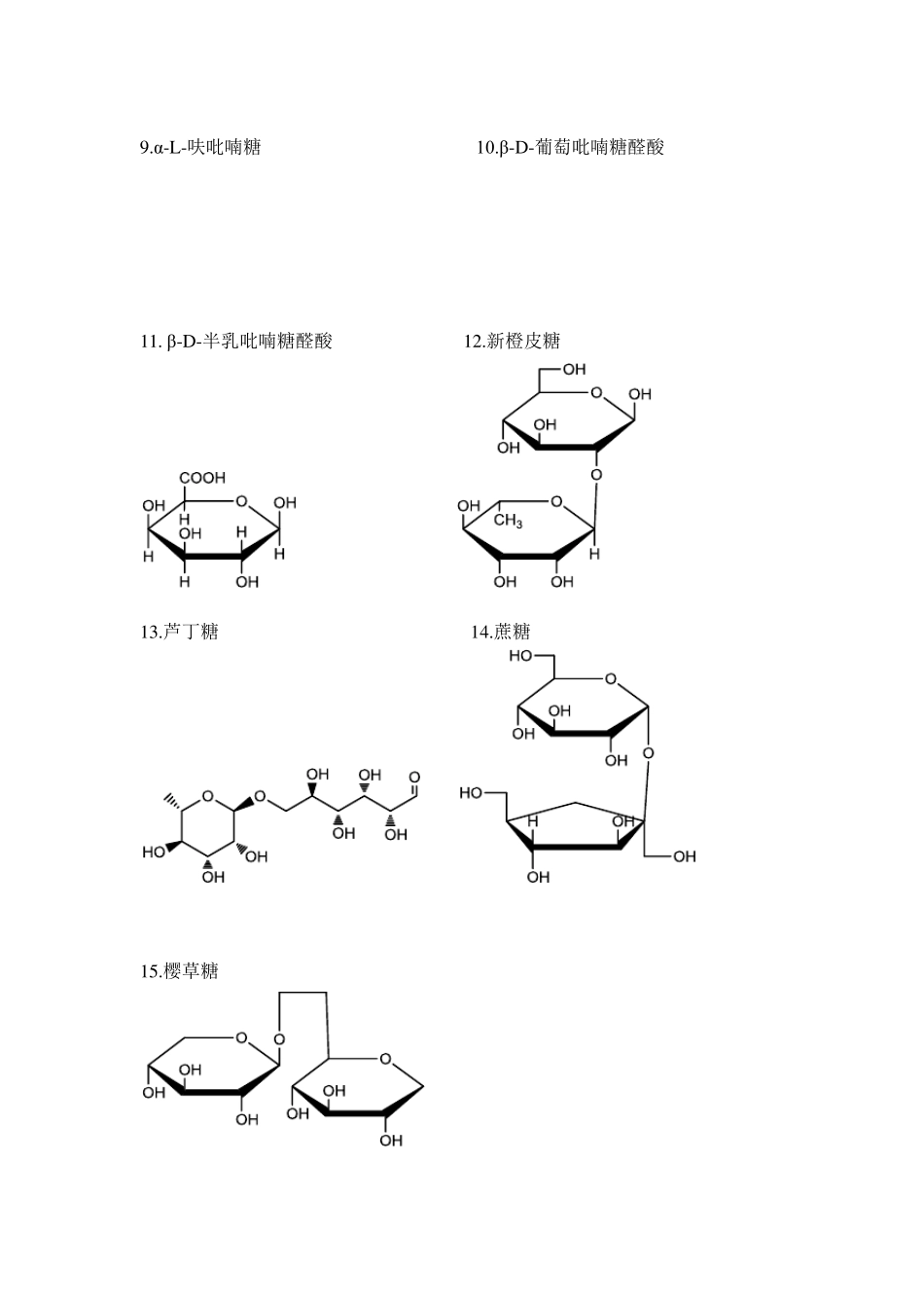 中药化学习题集第二章糖与苷吴立军_第2页