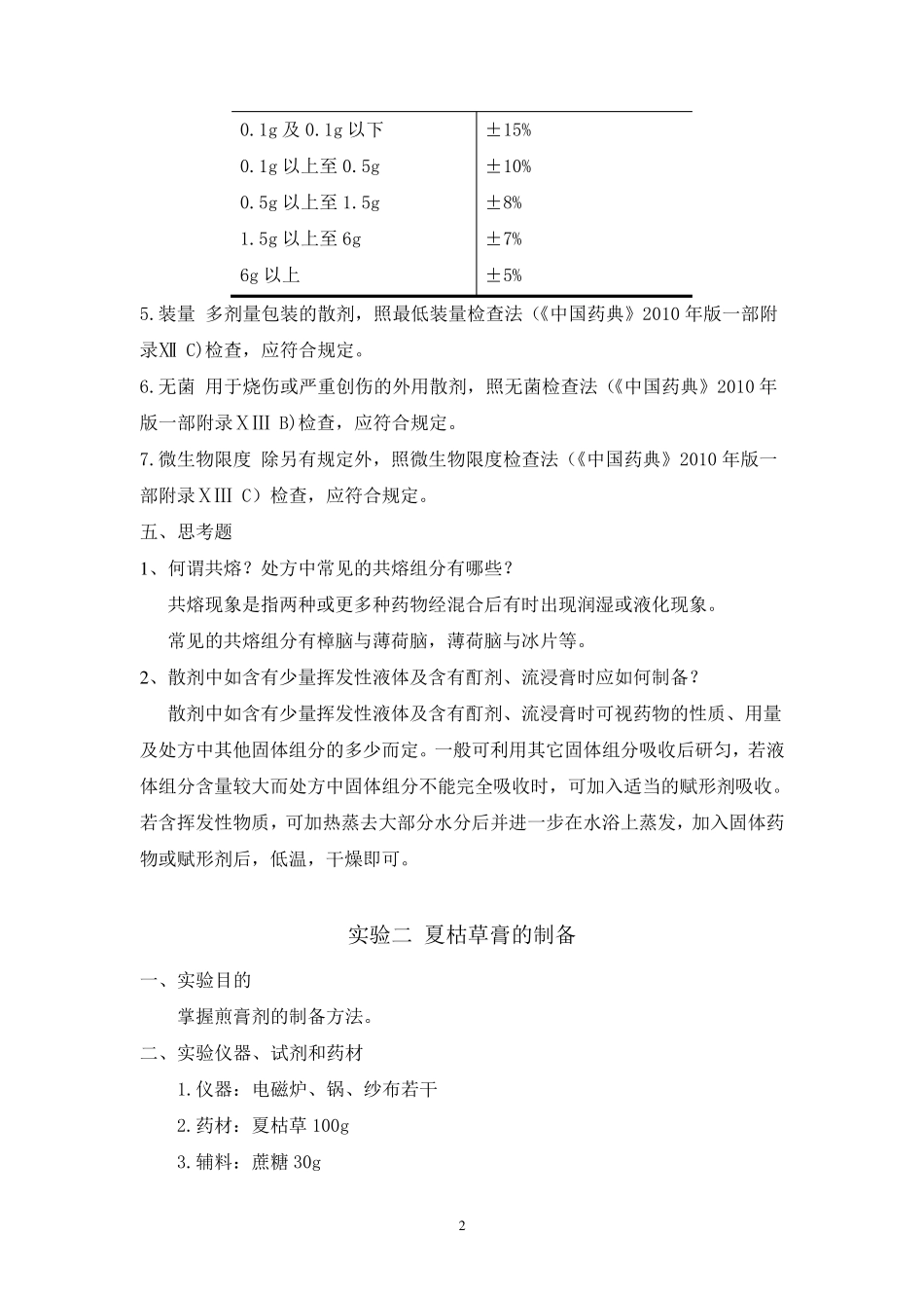 中药药剂学实验报告3_第2页
