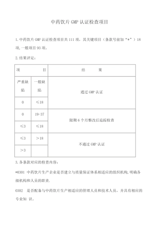 中药饮片GMP认证指南