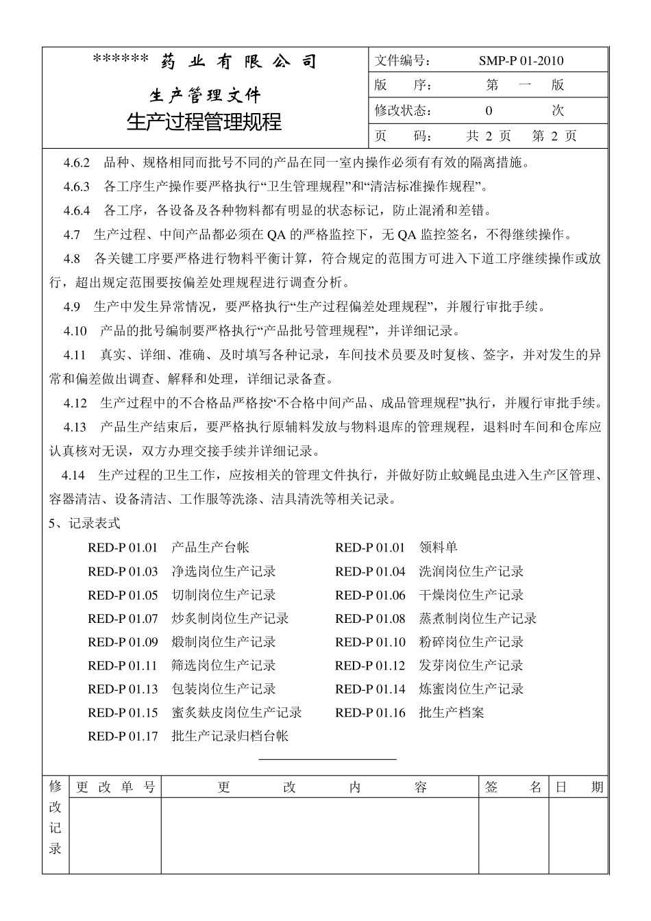 中药饮片批生产记录_第2页