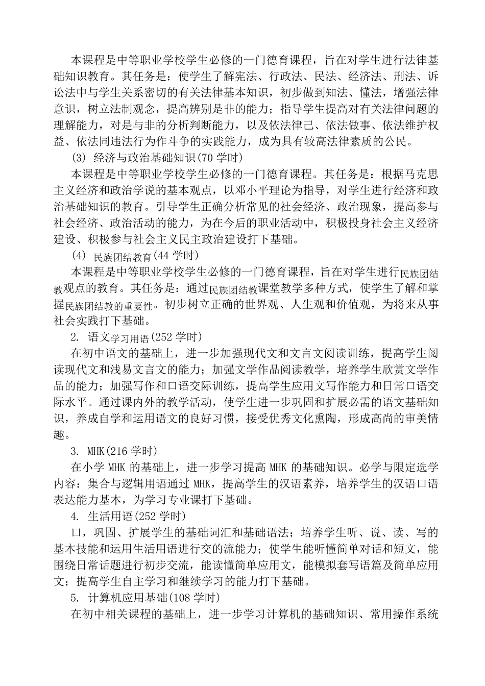 中餐烹饪专业教学计划_第2页