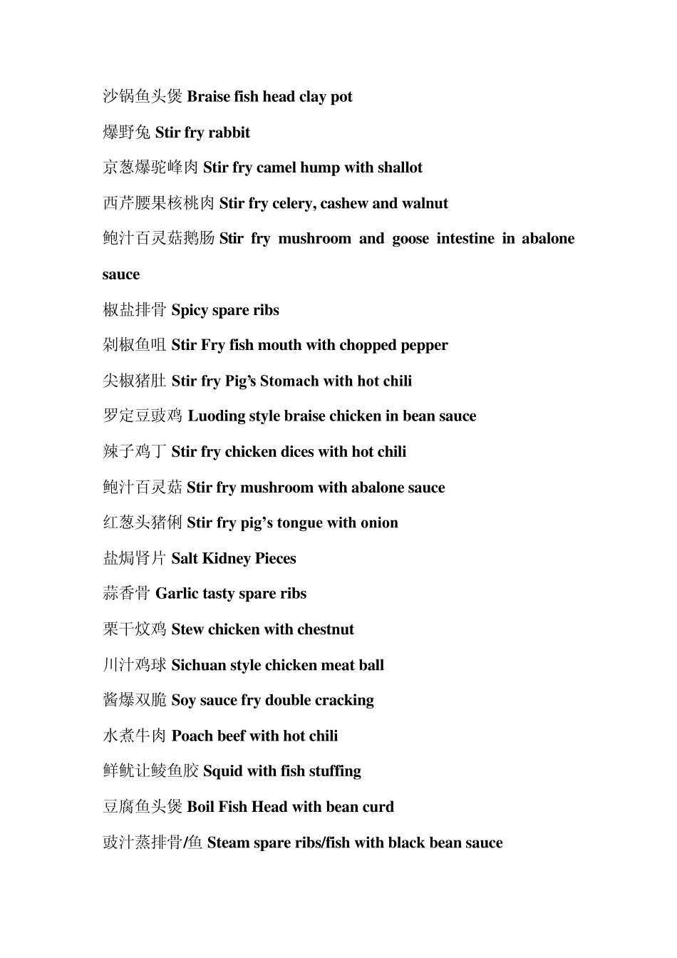 中餐西餐英文菜谱_第3页