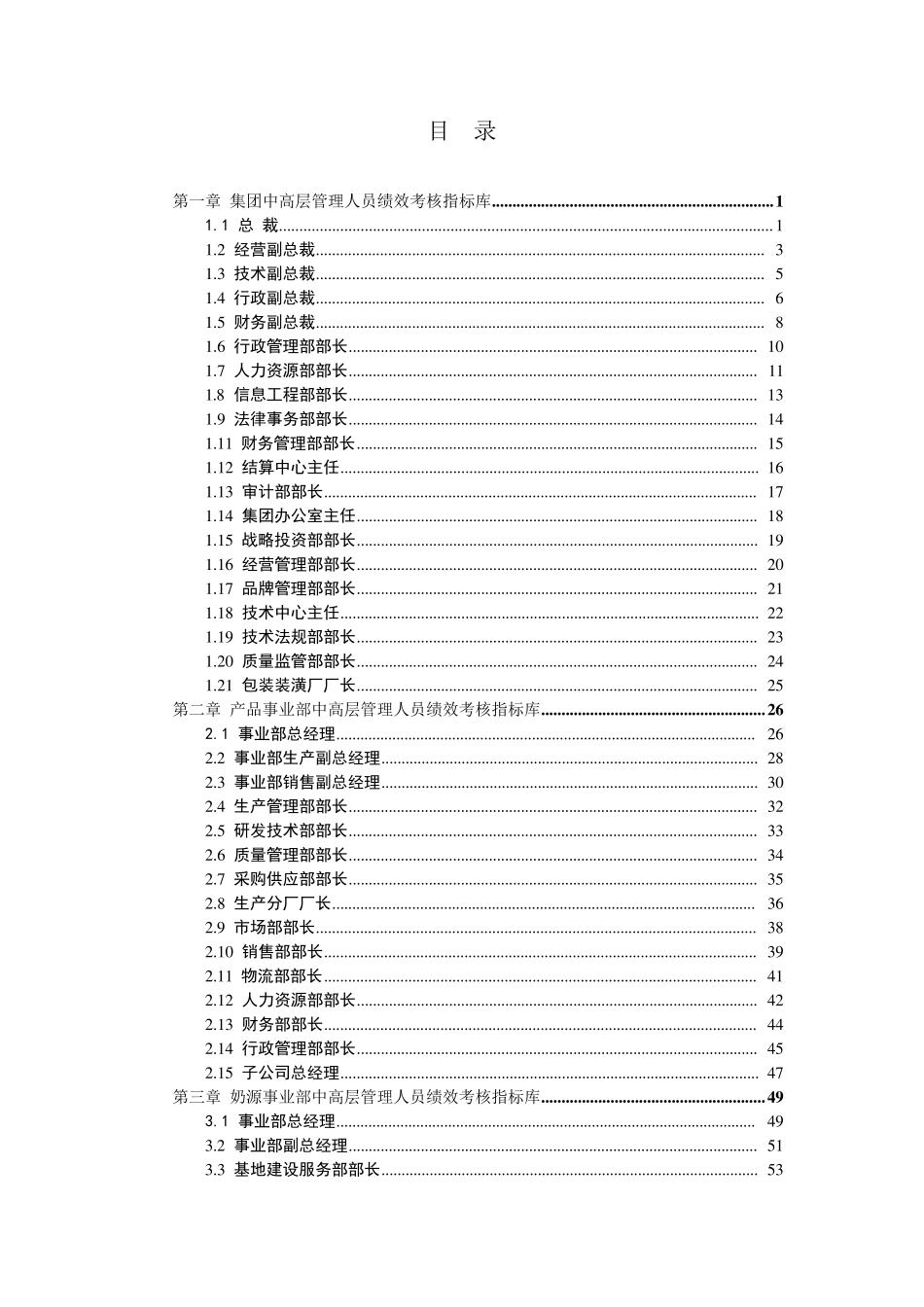 中高层人员绩效考核指标汇总_第3页