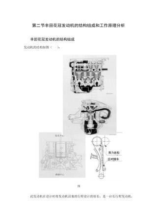 丰田花冠发动机的结构组成和工作原理分析