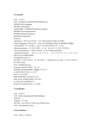 串口API函数介绍