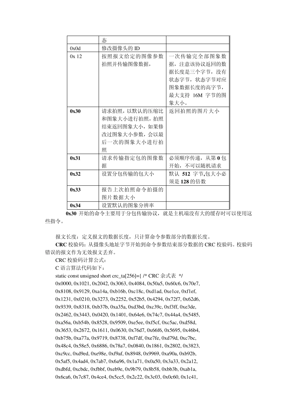 串口摄像头通信协议_第3页