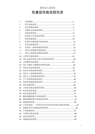 临床各科急救流程图