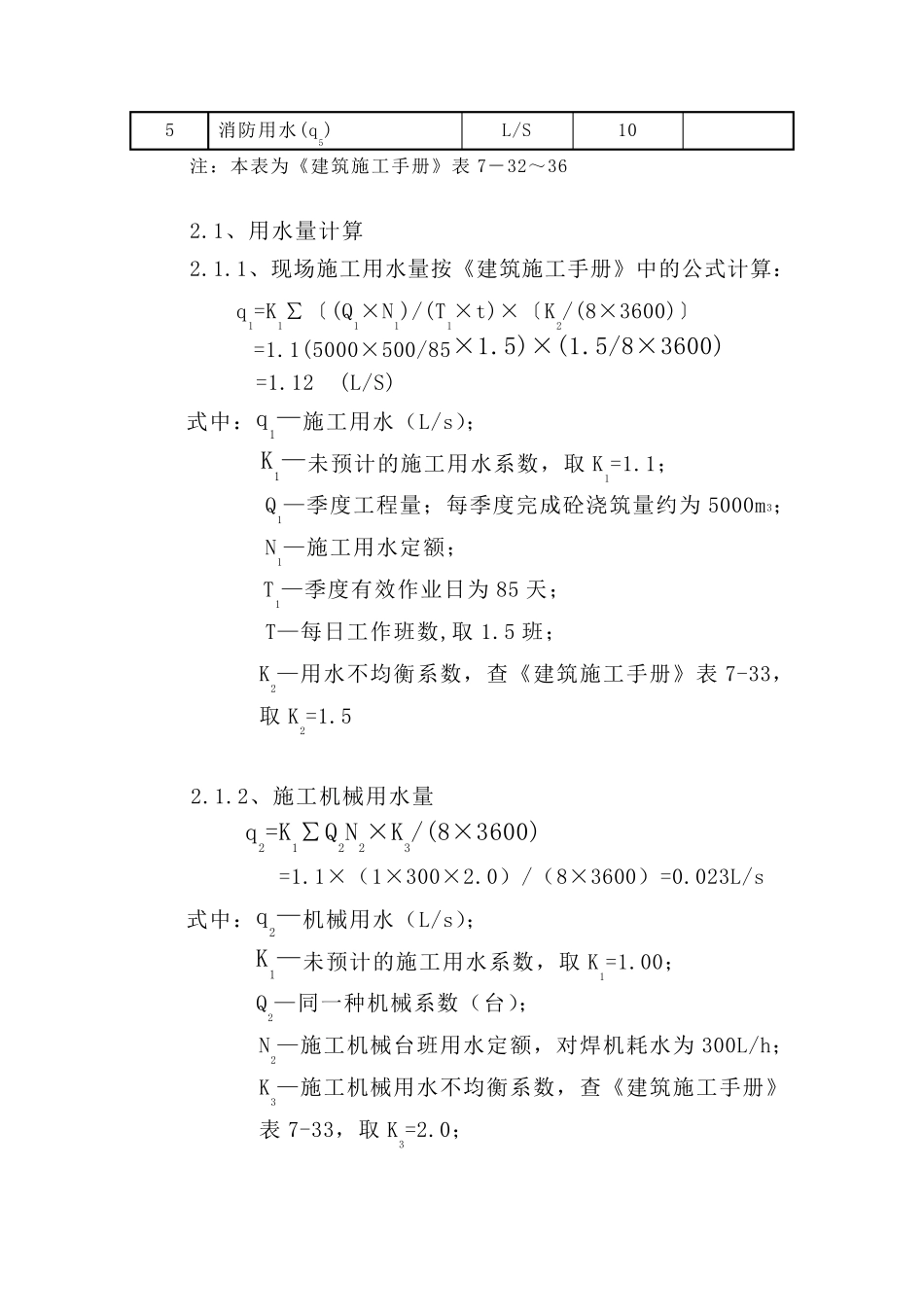 临时用水施工方案1_第2页