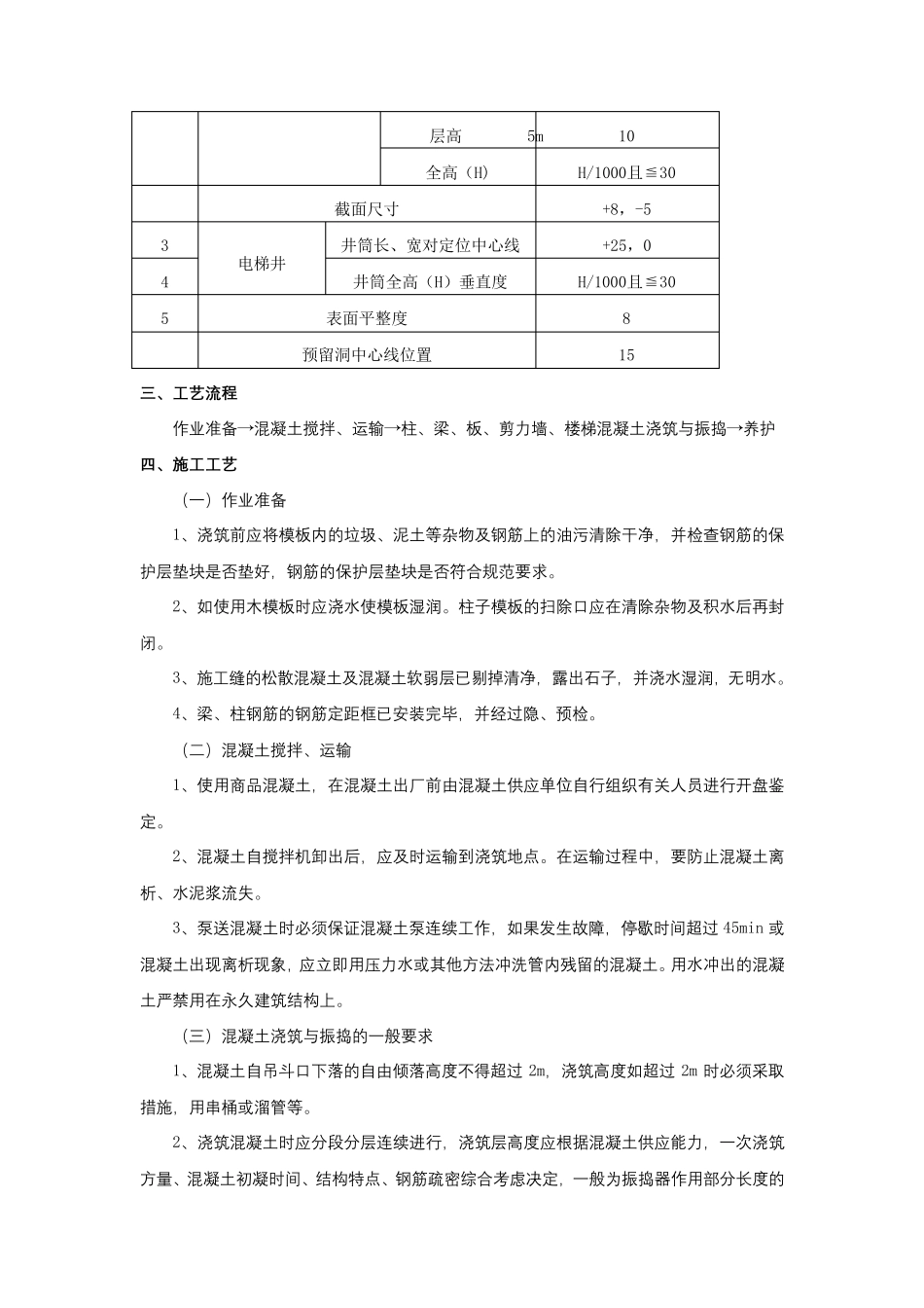 主体结构混凝土工程施工技术交底_第2页