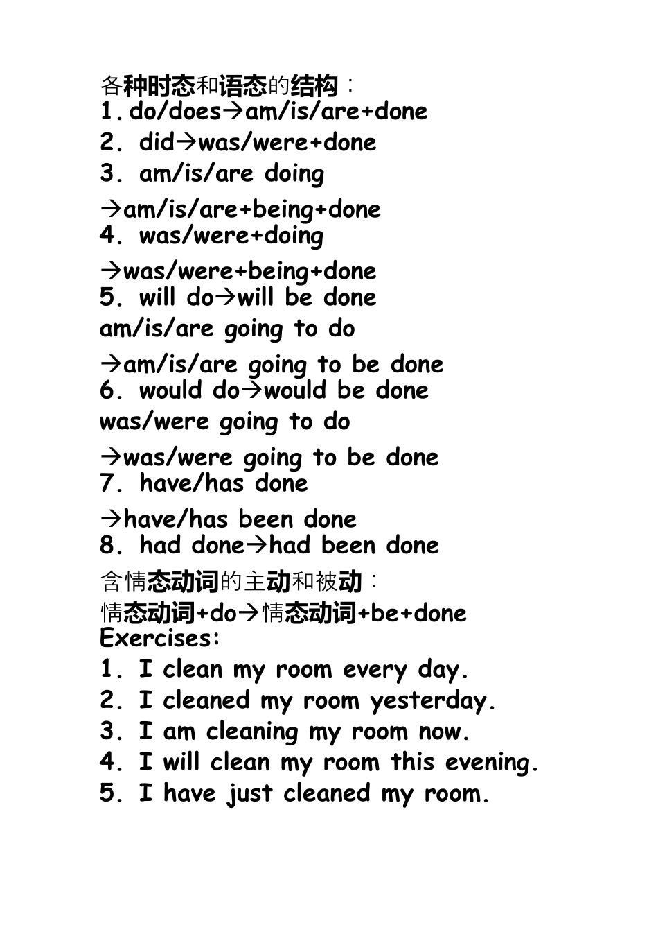 主动句变被动句特殊情况_第1页