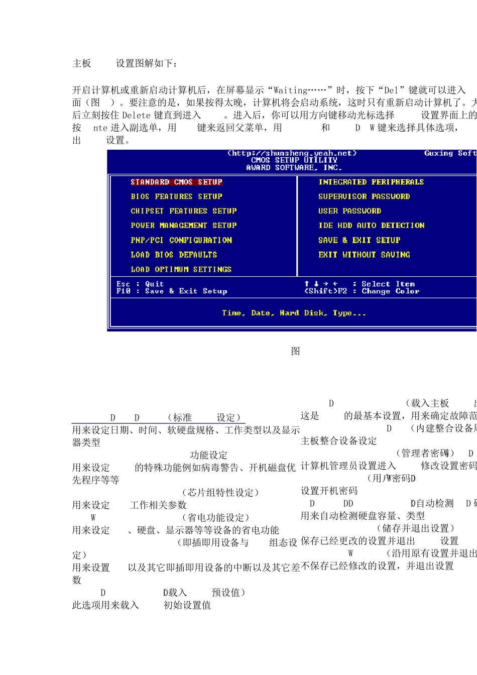 主板BOIS设置图解_第1页