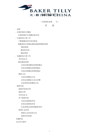 内部控制审计实施指引