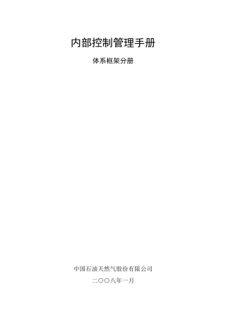 内部控制管理手册(中石油)