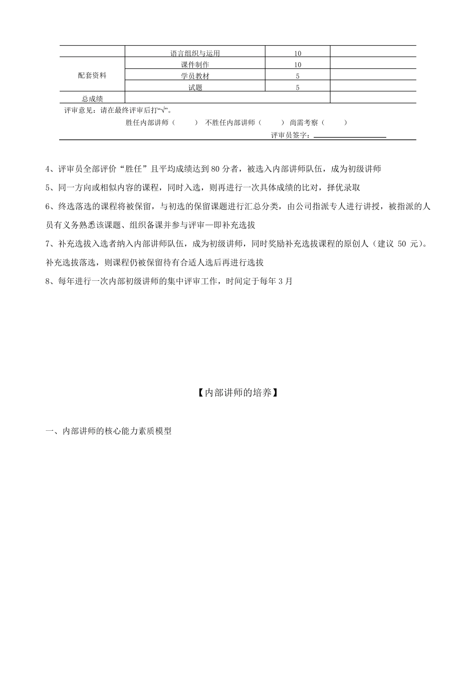 内部讲师选拔及培养方案_第3页