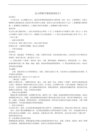 写事文章的阅读