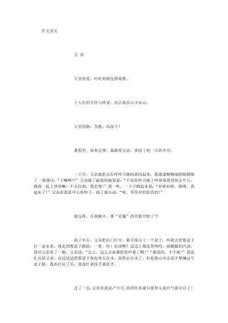 写人记事作文范文(800字)写人记事800字满分范文