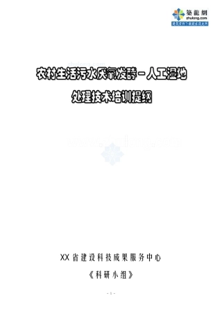 农村生活污水处理新工艺：厌氧发酵人工湿地_secret