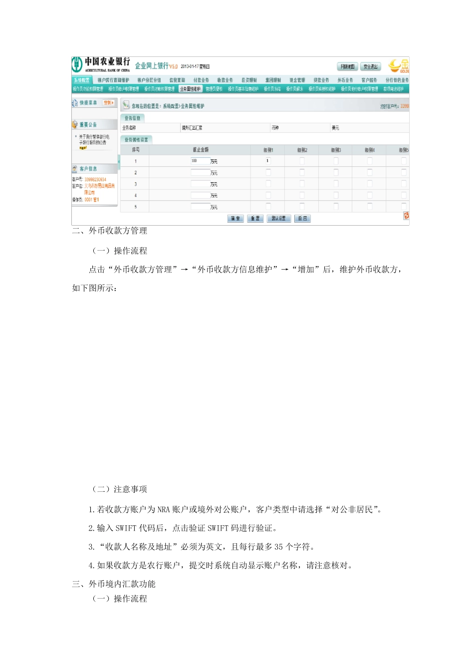 农行企业网银外币汇款功能客户端操作手册_第2页