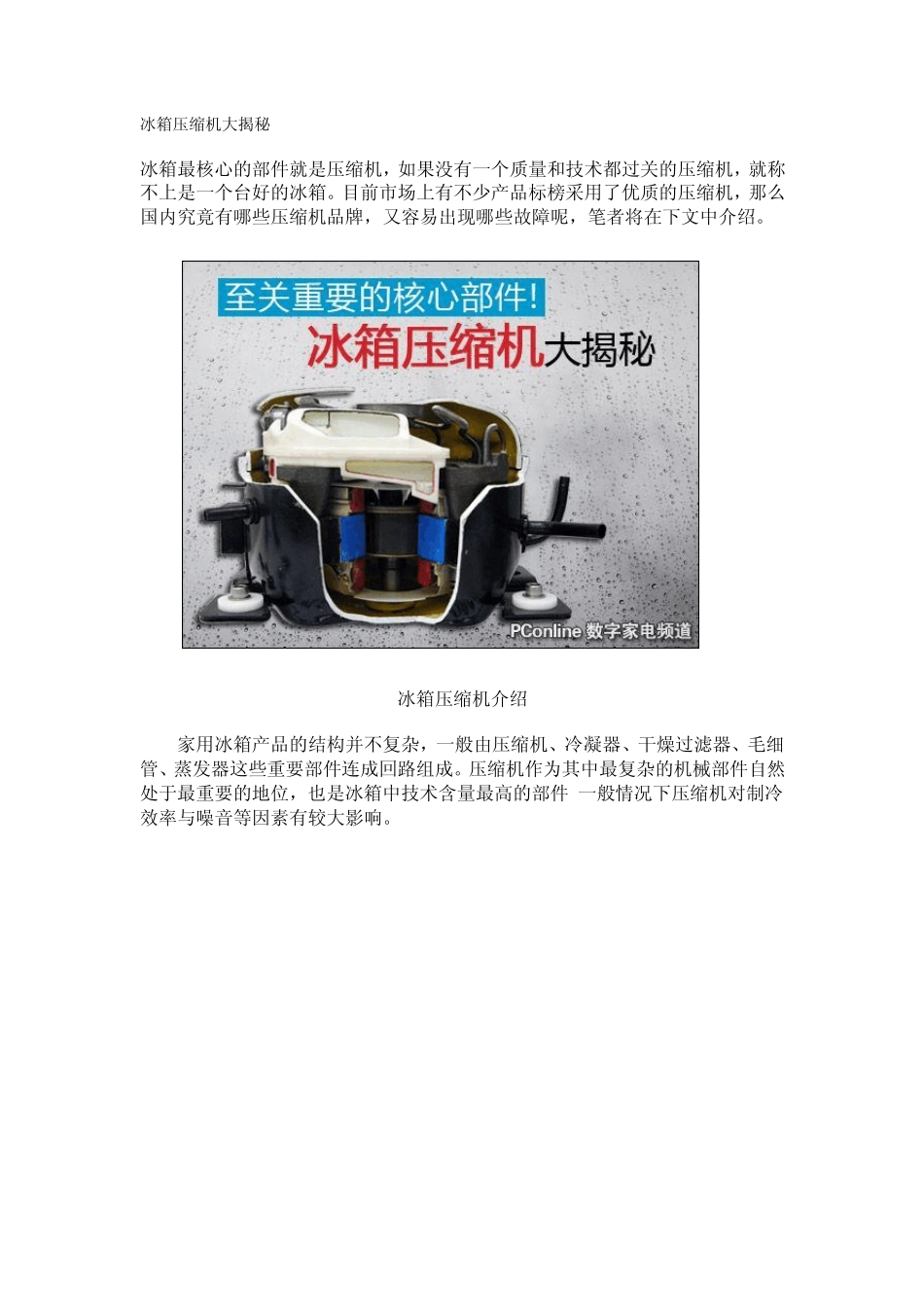 冰箱压缩机大揭秘_第1页